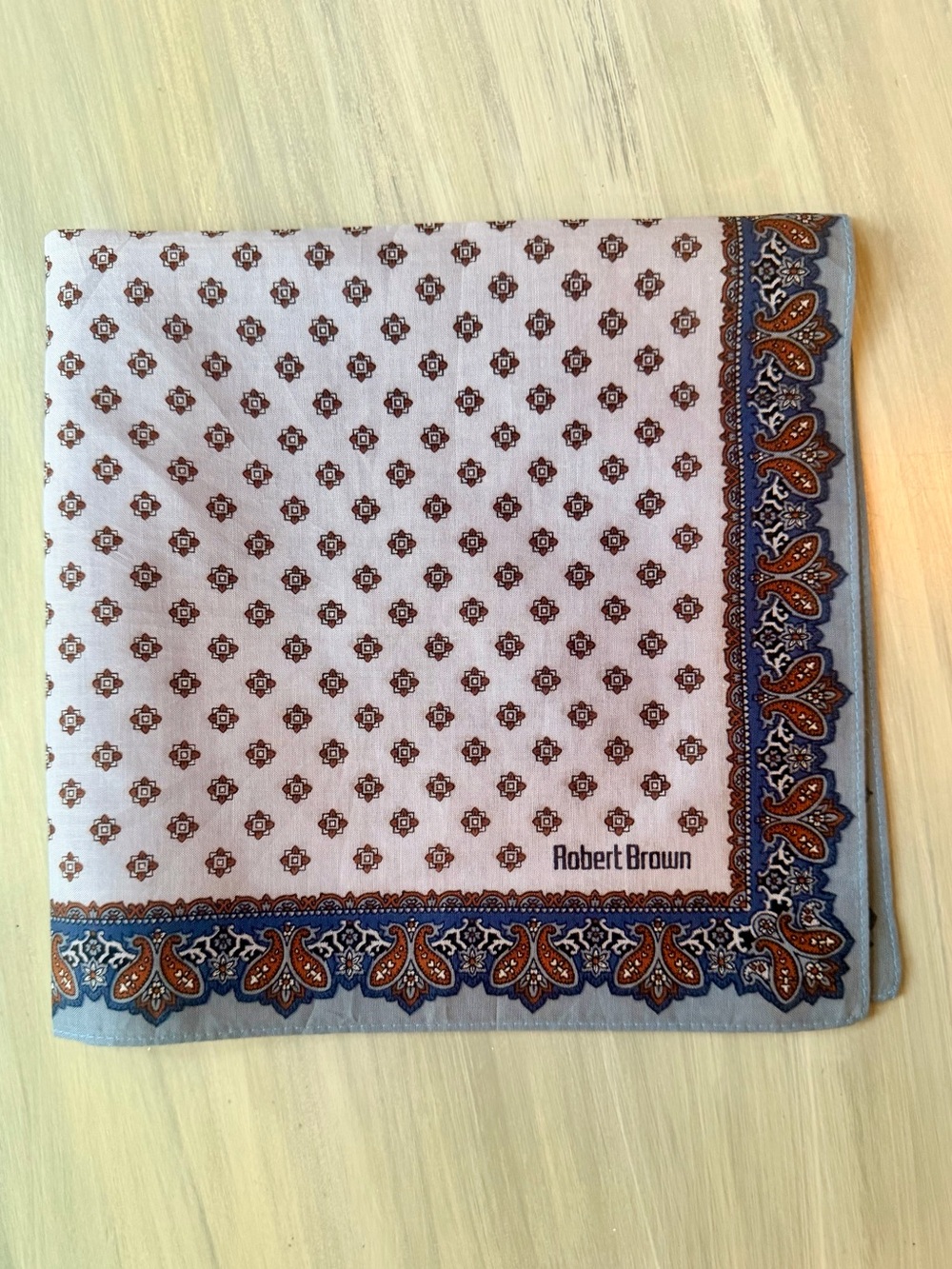 Robert Brown Geometric & Paisley Scarf Neckerchief Pocket Square